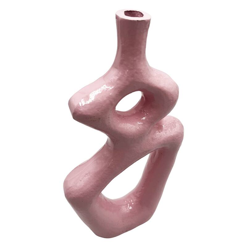 12 Inch Tall Decorative Handmade Aluminum Gourd Flower Vase