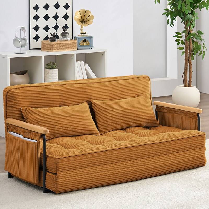 Mixoy Muti-Functional Folding Floor Sofa Bed,3-Seater,2-Seater,1-Seater Lazy Futon Sofa with 6 Position Adjustable Backrest