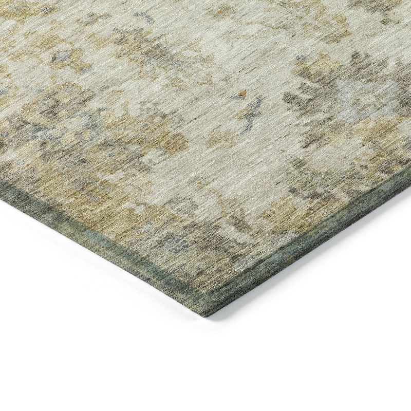 Machine Washable Indoor/ Outdoor Vintage Traditional Chantille Rug