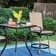 preview thumbnail 20 of 23, MAISON ARTS 3/5-Piece Patio Bar Stool Set of 1 Bar Table & 2/4 Textilene Swivel High Bar Stools