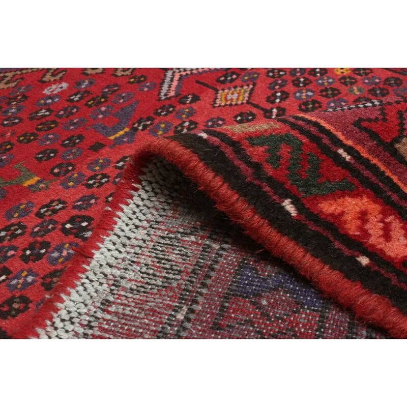 ECARPETGALLERY Hand-knotted Andelz Red Wool Rug - 3'5 x 9'5