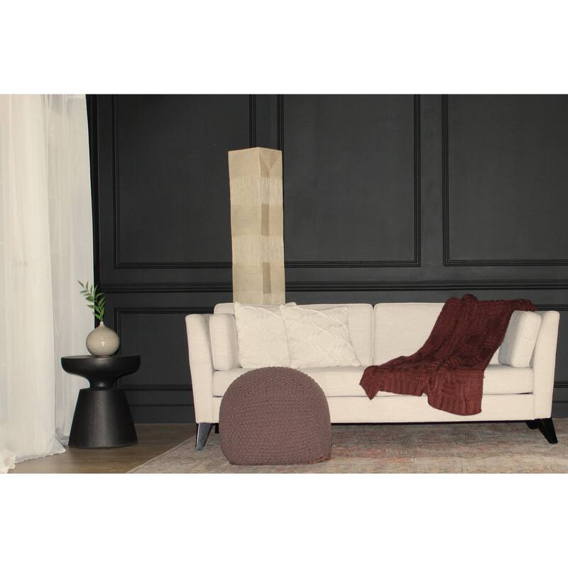 Cable Knitted Handmade Perfect Seating for Children and Adults Footrest