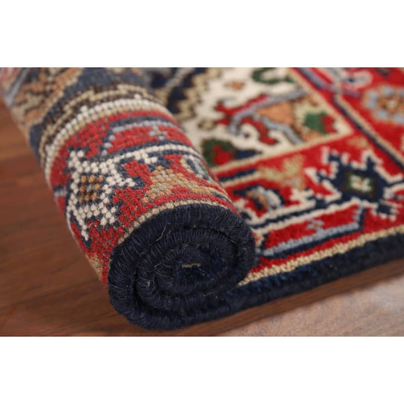Geometric Heriz Serapi Foyer Rug Hand-Knotted Wool Carpet - 2'0" x 3'0"