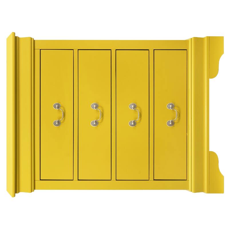 4-Drawer Wooden Bedroom Chest - 41" - Yellow