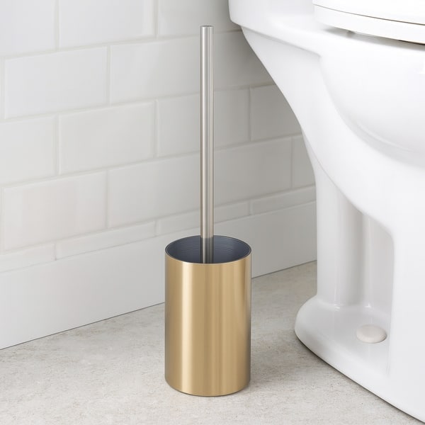 Brushed Gold Bathroom Accessory Set - Toilet Brush & Holder Only