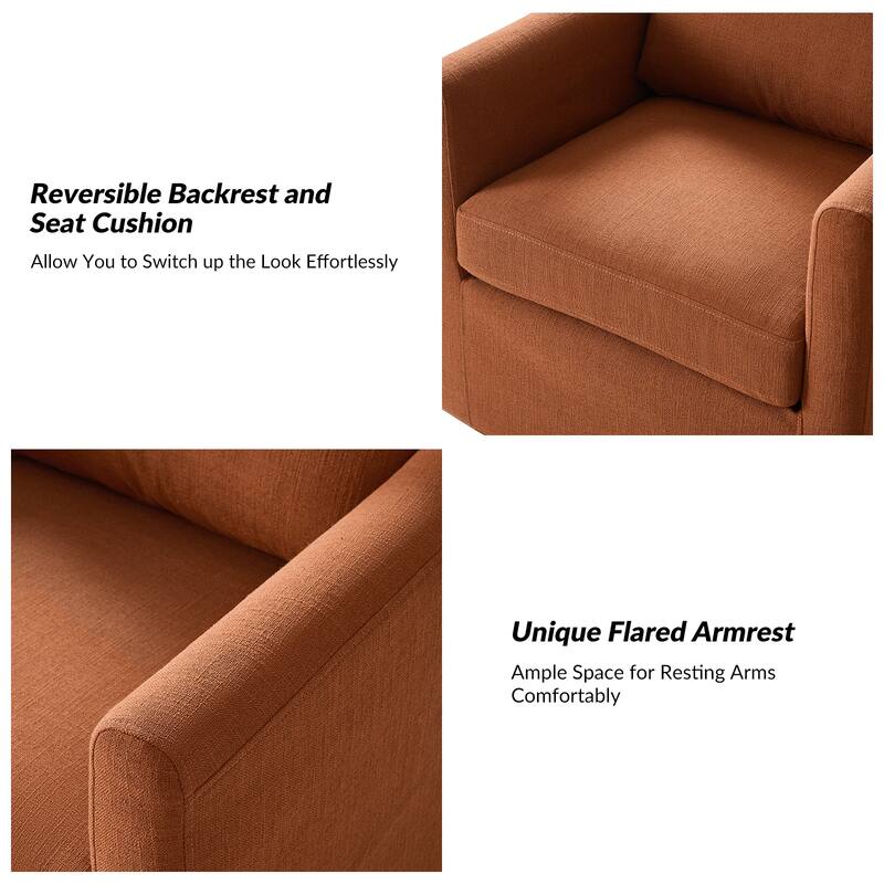 Erkenbald Modern 360-Degree Swivel Chair with Removable Slipcover Set of 2 by HULALA HOME