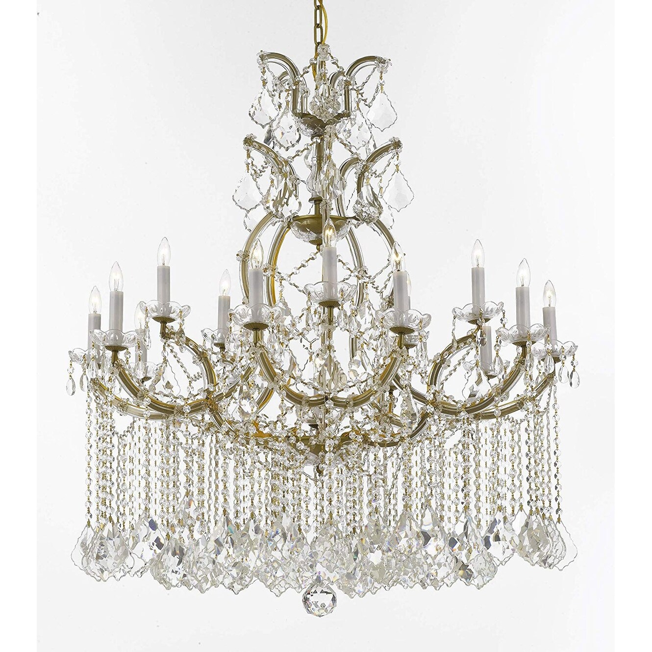 Maria Theresa Crystal Chandelier for Dining Room, Entryway, Living Room H 48" W 37" - Chandeliers For Bedrooms by Overstock.com