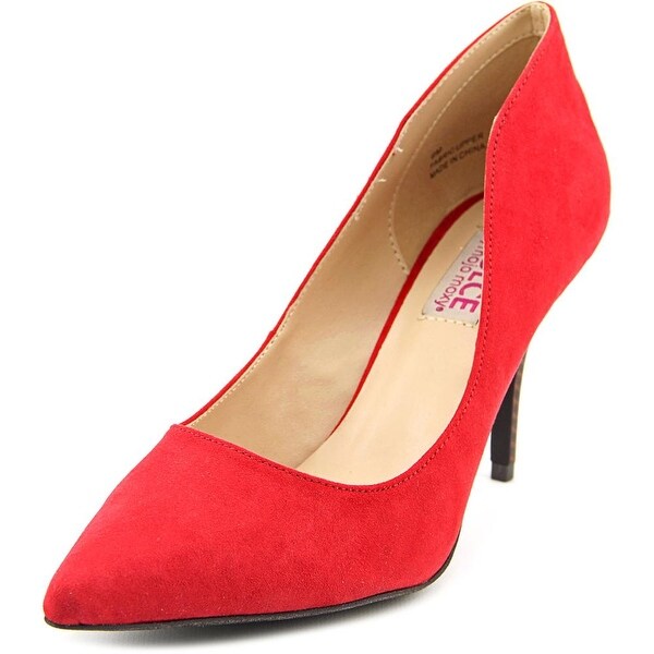 Dolce by Mojo Moxy Tammy Women Pointed Toe Suede Red Heels