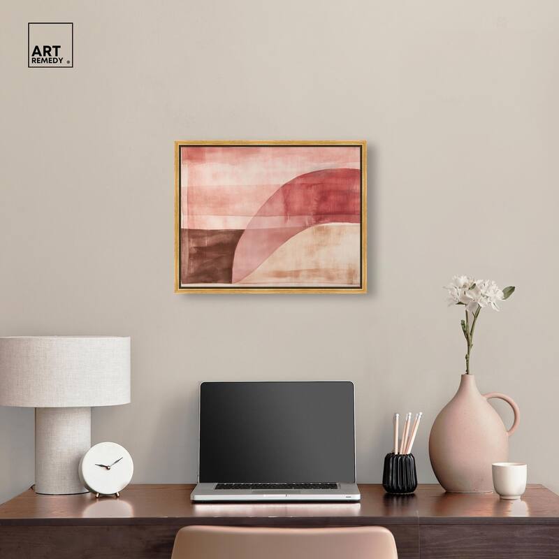 Faded Crimson Canvas by Art Remedy