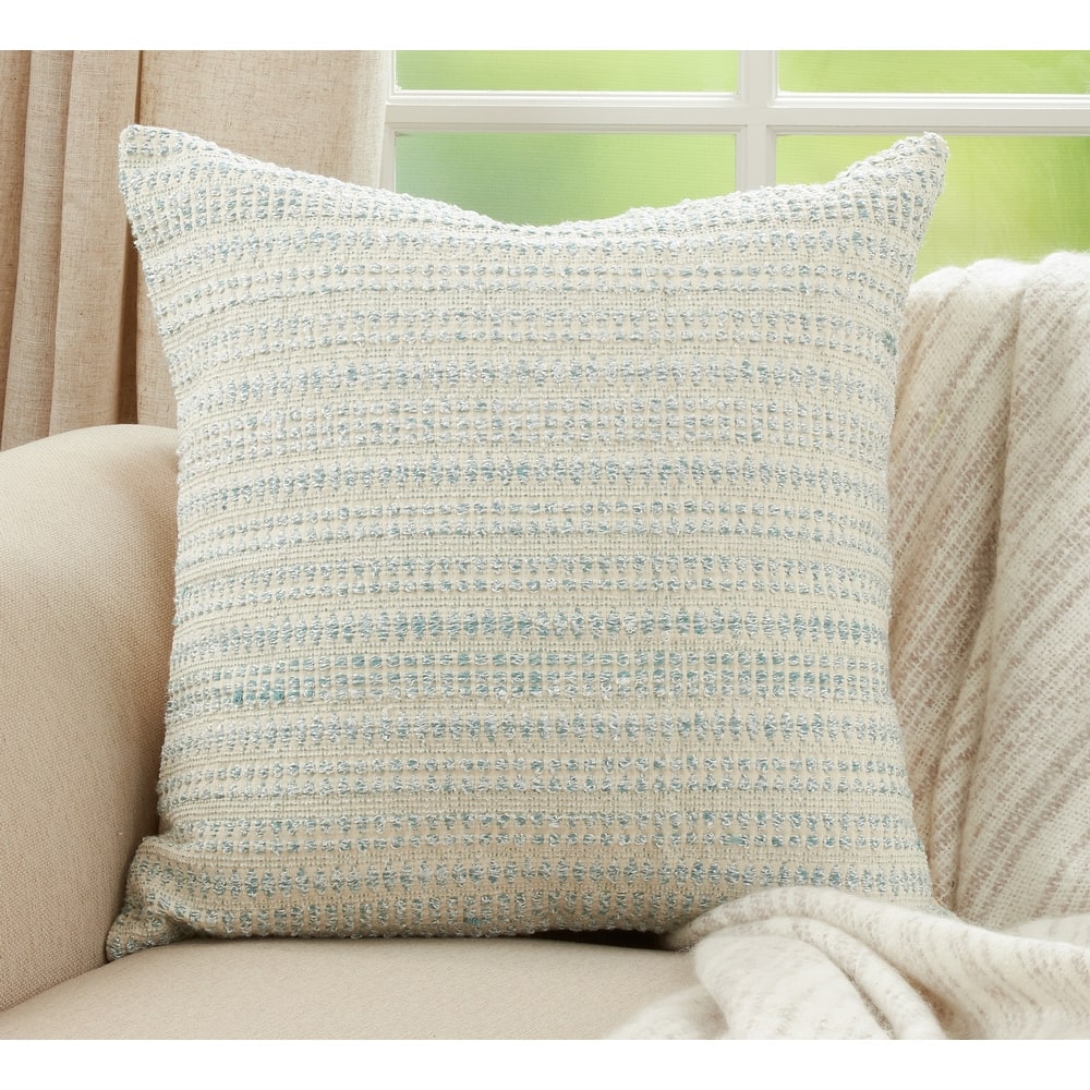 Woven Pillow With Line Design