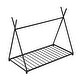 preview thumbnail 21 of 32, Twin Size Metal House Bed with Triangle Structure, Low Platform for Kids
