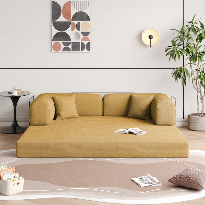JASIWAY Modern Vintage Convertible Sleeper Sofa Bed