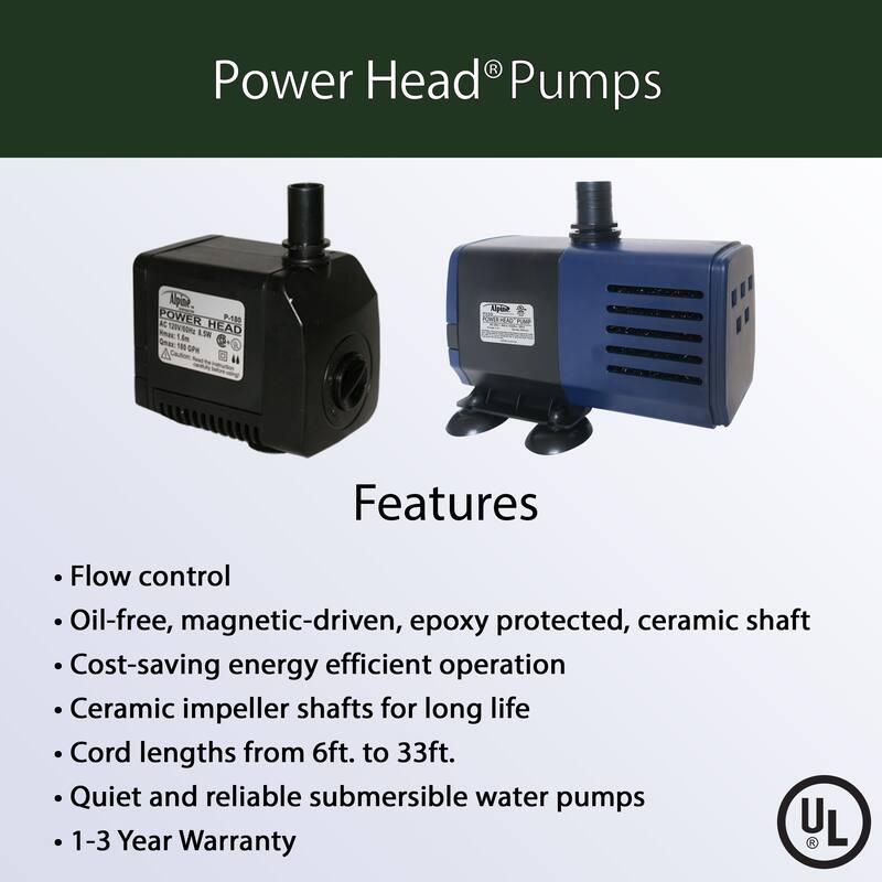 Power Head 280-GPH Pump with 16-foot Cord