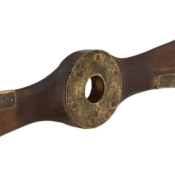 Shop Wood Antique Brass 2 Blade Vintage Airplane Propeller Wall