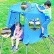 preview thumbnail 2 of 7, 10 ft Kids Climbing Dome with Canopy and Playmat for Backyard Fun - 120"L x 94.44"W x 120"H
