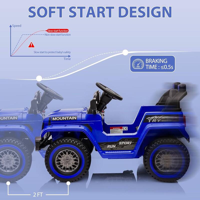 Electric Toy Car, 12V Kids Ride on Car with Remote Control Best Gift for Boys Girls, Blue