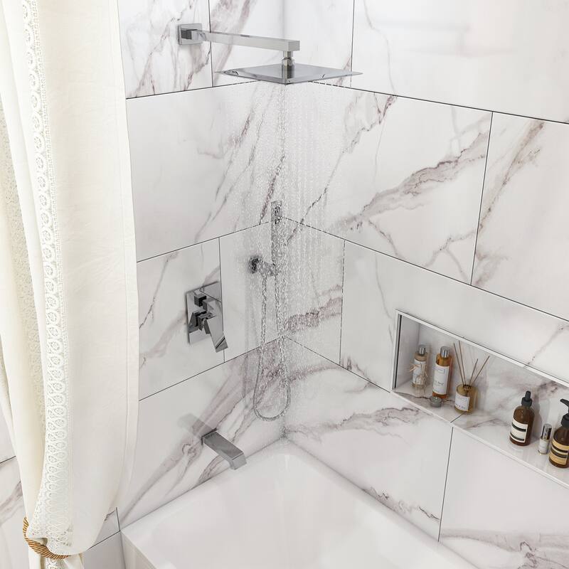 3-function Pressure Balance Shower Set with 10 in Shower Head(Valve Included)