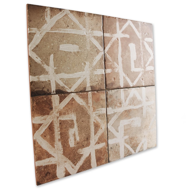 Merola Tile Kings Alora Decor 17-5/8" x 17-5/8" Ceramic Floor and Wall Tile