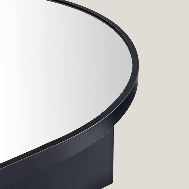 Surface Mount Oval Bathroom Medicine Cabinet with Mirror and adjustable shelves - 20" x 30"