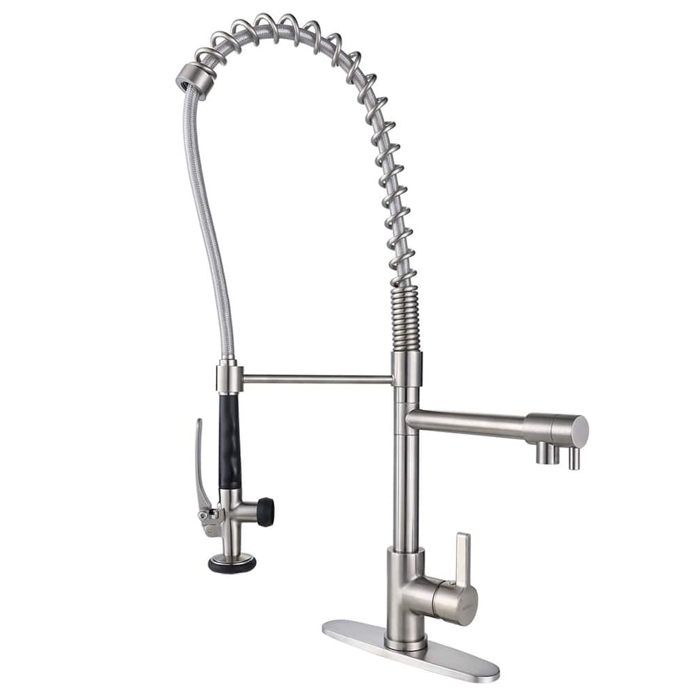 WOWOW Commercial Kitchen Faucet with Pre-Rinse Sprayer