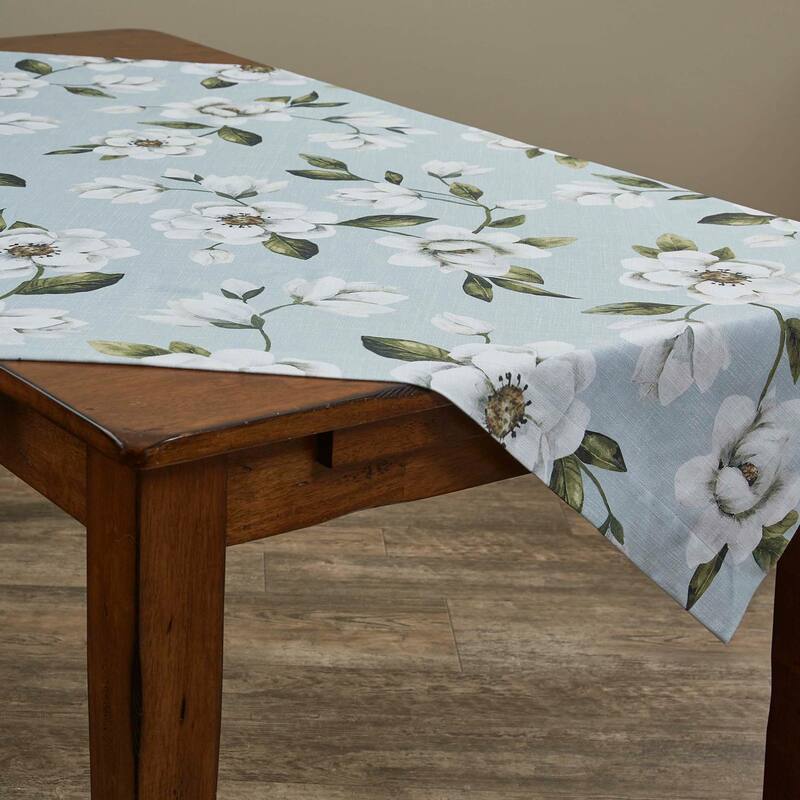 Split P Magnolia Floral Table Scarf 50''X50'' - 50" x 50"