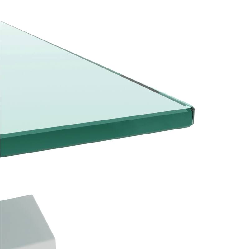 White Coffee Table, Clear Coffee Table