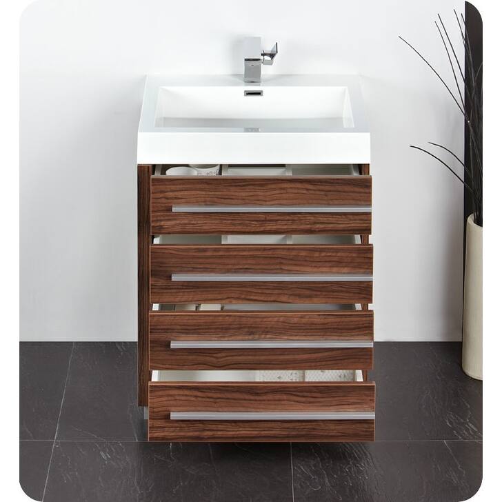 Fresca Livello 23-3/8" MDF Vanity With Mirrored Medicine Cabinet,
