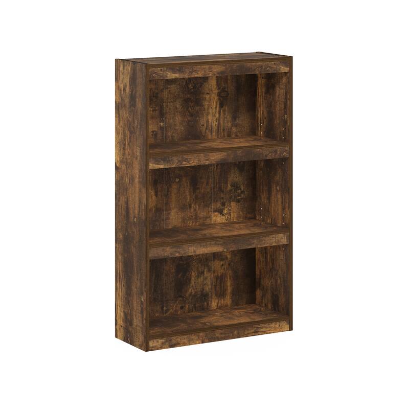 Furinno JAYA Enhanced Home Bookcase 3-Tier Adjustable Bookshelf