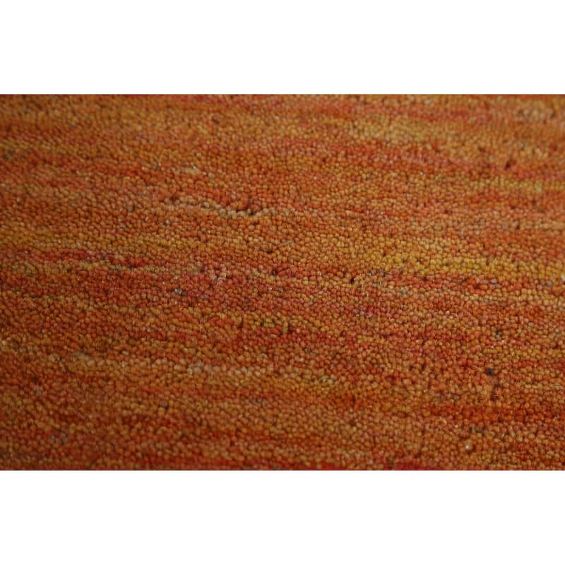 Hand Knotted Oriental 100% Wool Carpet Tribal Animal Pictorial Oranges & Rust Gabbeh Area Rug - 7' 8'' X 4' 10''