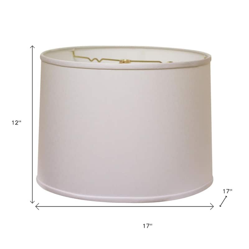 HomeRoots White No Slub Innsbruck Drum Lamp Shade - 17" L x 17" W x 11.5" H