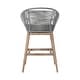 preview thumbnail 19 of 69, Tutti Frutti Solid Eucalyptus Wood and Rope Outdoor Patio Counter or Bar Height Barstool