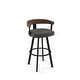 preview thumbnail 5 of 8, Amisco Lars Swivel Counter and Bar Stool Black Metal / Charcoal Grey Polyester - Bar height
