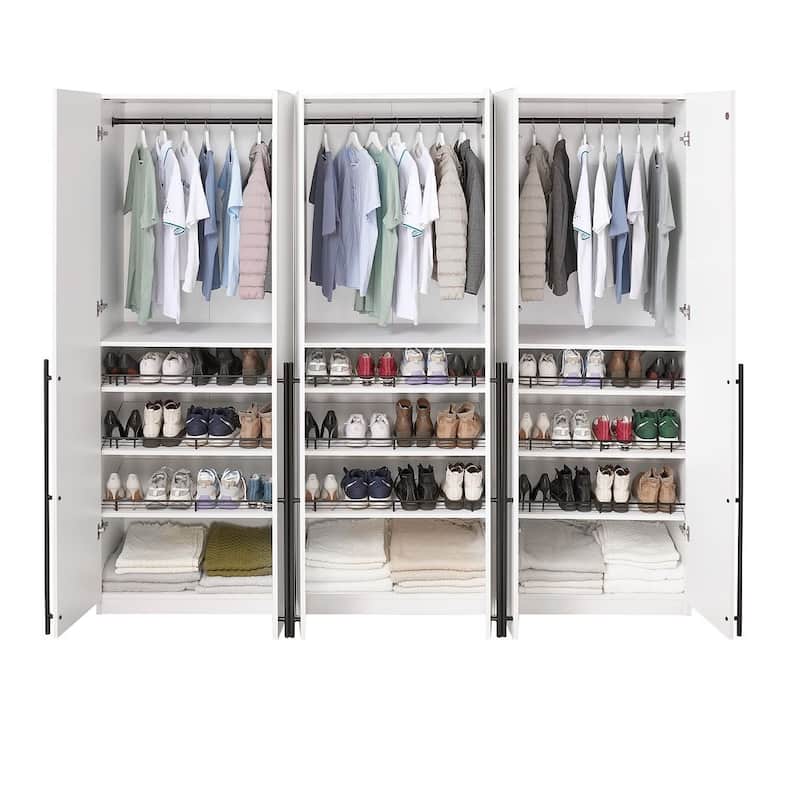 Manhattan Comfort Lee Modern 3.0 Freestanding Wardrobe Closet Armoire Set of 3