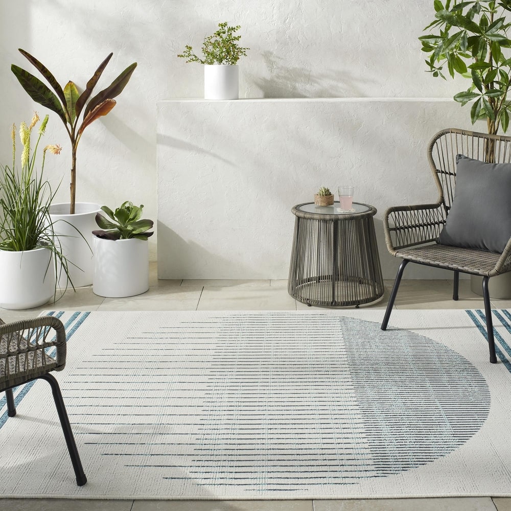Livabliss Alfresco Outdoor Scandinavian Abstract Area Rug