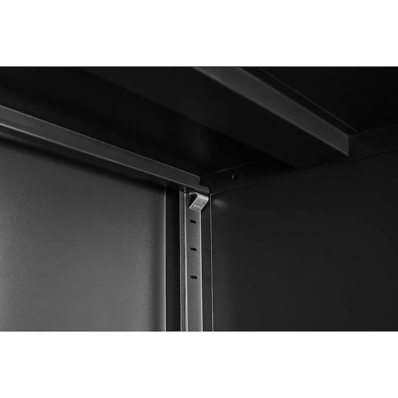 Modern minimalist double door shoe cabinet with adjustable mesh doors and high foot hollow storage cabinet bottom