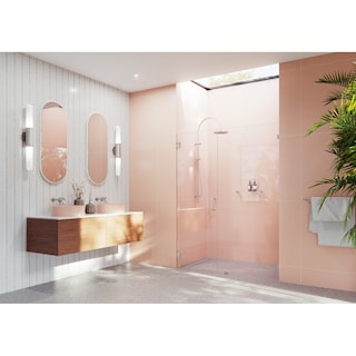 Glass Warehouse 78" x 61.75" Frameless Shower Door - Wall Hinge