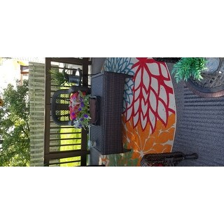 Kiawah Outdoor Wicker Glass Top Table