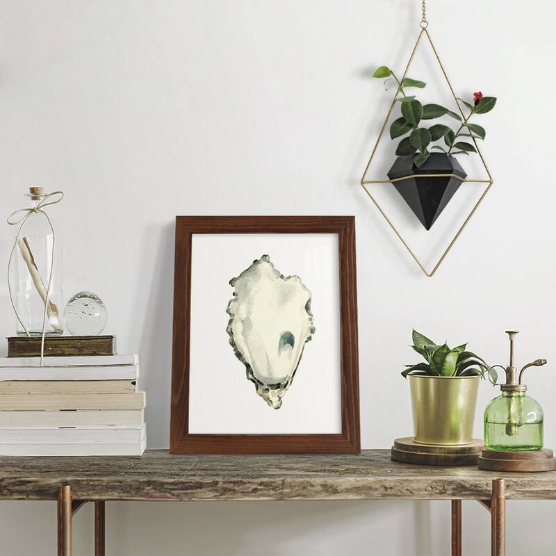 Neutral Oyster Study IV -Framed Print w/glass-Cherry Red