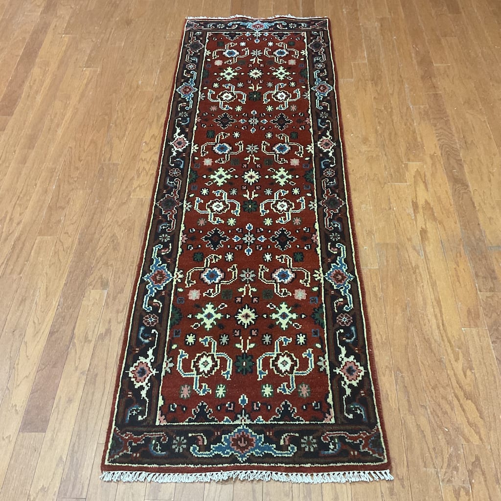 HERAT ORIENTAL Handmade Indo Serapi Wool Runner - 2'6" x 8'