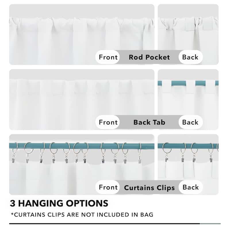 Deconovo Back Tab Blackout Curtains (2 Panel)
