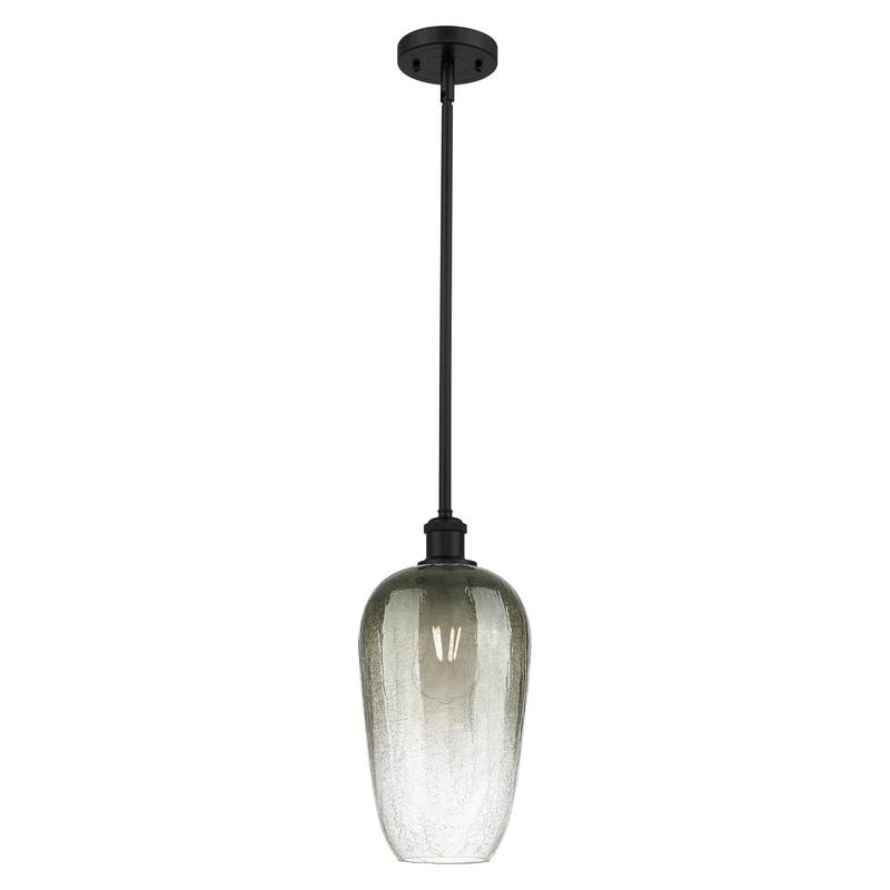Innovations Lighting Endless Possibilities Ballston - Brookhaven Flute - 1 Light 7" Stem Hung Mini Pendant - Slate/Matte Black