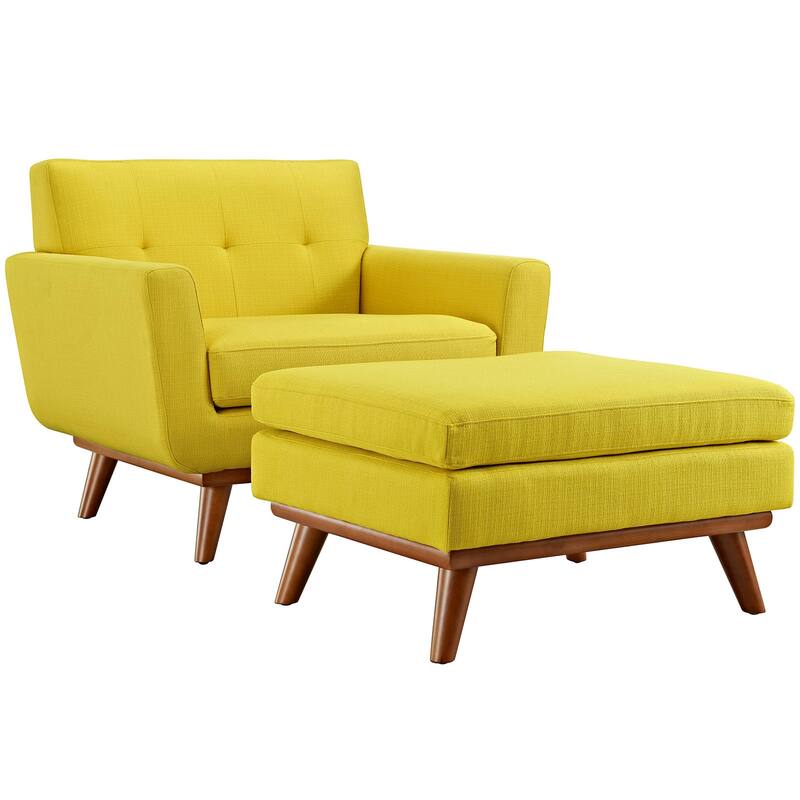 Engage Mid Century Chair Ottoman Set