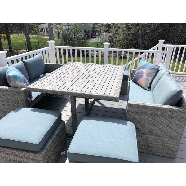 Top Product Reviews For Corvus Martinka 7 Piece Grey Wicker Patio
