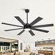 preview thumbnail 92 of 193, 42/48/52/56/60/65-IN LED Ceiling Fan with Light Kit and Remote(5/6/7/8-Blade) 65" - Black