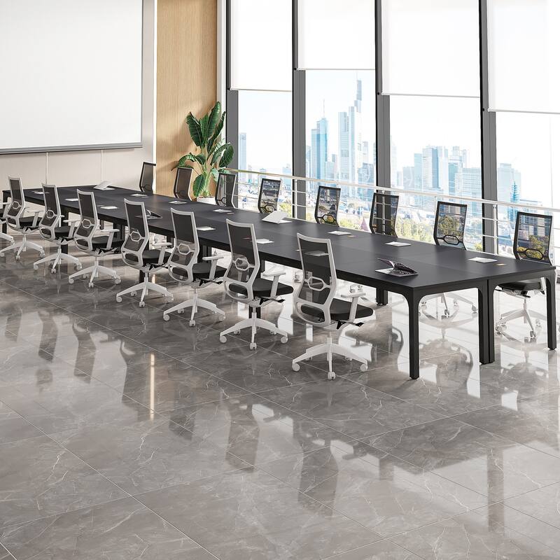 78.74-Inch Conference Table Set,13FT Conference Room Table, Large Rectangle Meeting Seminar Tables Set,Long Business Tables