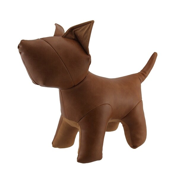 Shop Cute Brown Faux Leather Puppy Dog Bean Bag Door Stop Ships