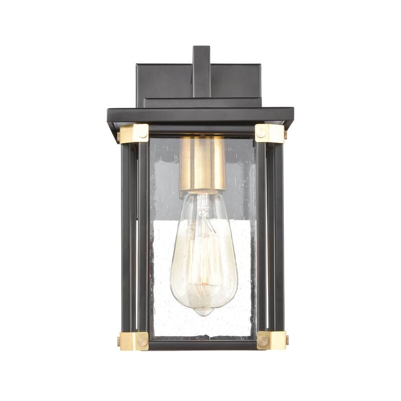 Elk Home Vincentown Matte Black With Seedy Glass 1 Light Wall Sconce