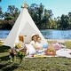 preview thumbnail 3 of 8, Costway 85'' Height 5 Sides Huge Lace Play Tent for Kids Adult Wedding - 80.5" x 75" x 85"(L x W x H)
