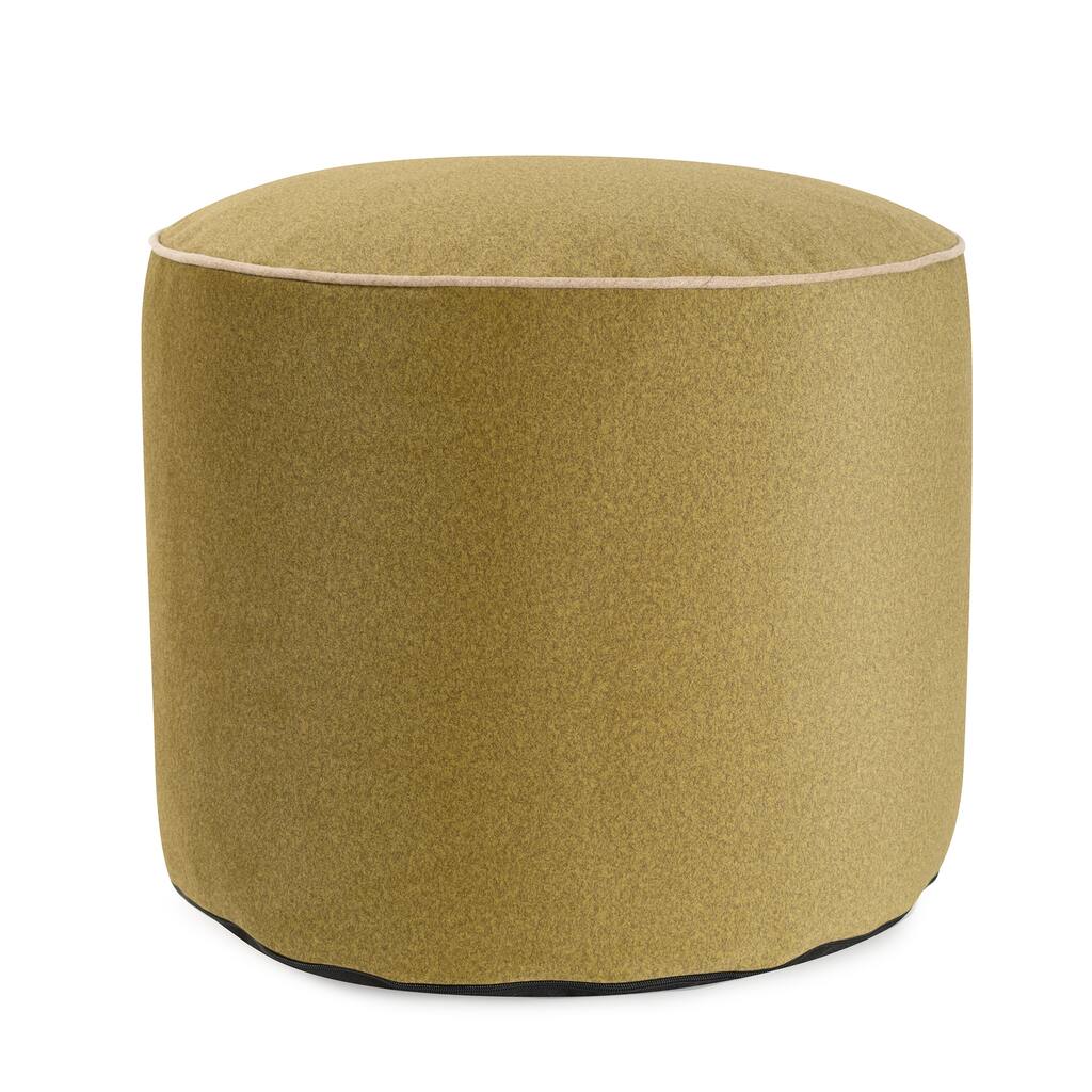 Qiviut Green Tall Pouf