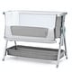 preview thumbnail 19 of 25, Babyjoy Baby Bed Side Crib Portable Adjustable Infant Travel Sleeper - See Details Light Gray